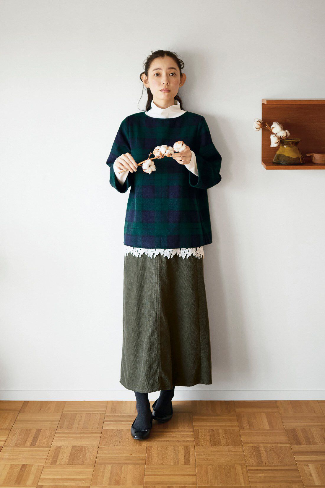 and myera|ａｎｄ　ｍｙｅｒａブラックウォッチのトップスのコーディネート