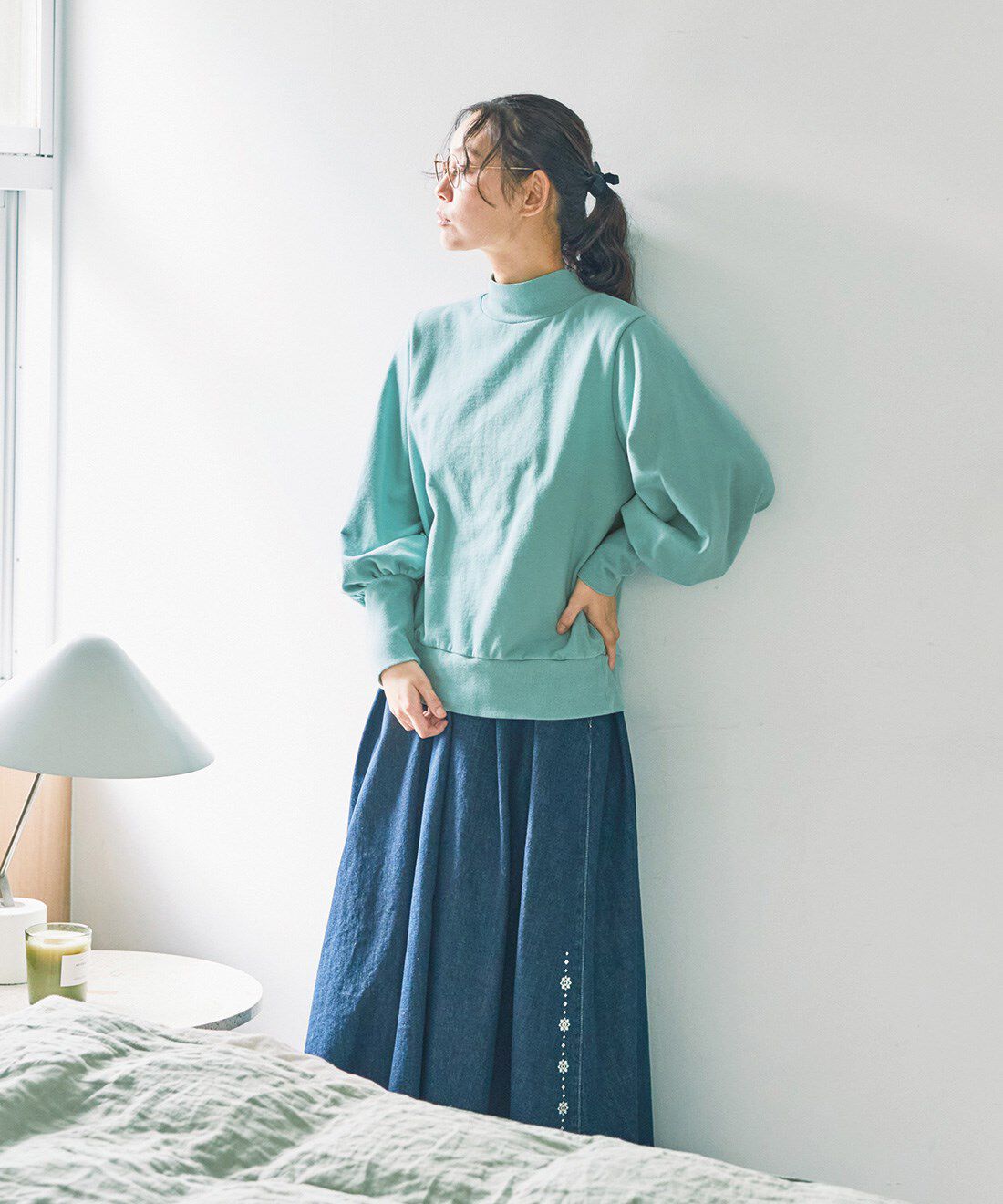 and myera|and myera ボリュームデニムスカート