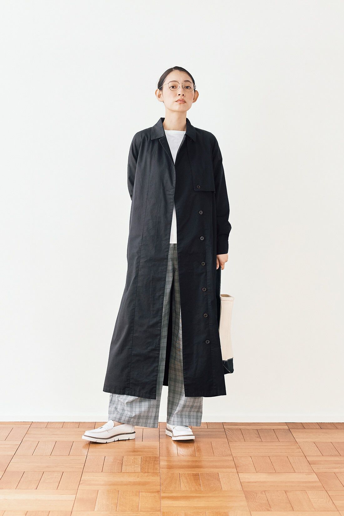 and myera|ａｎｄ　ｍｙｅｒａグレンチェックなパンツのコーディネート
