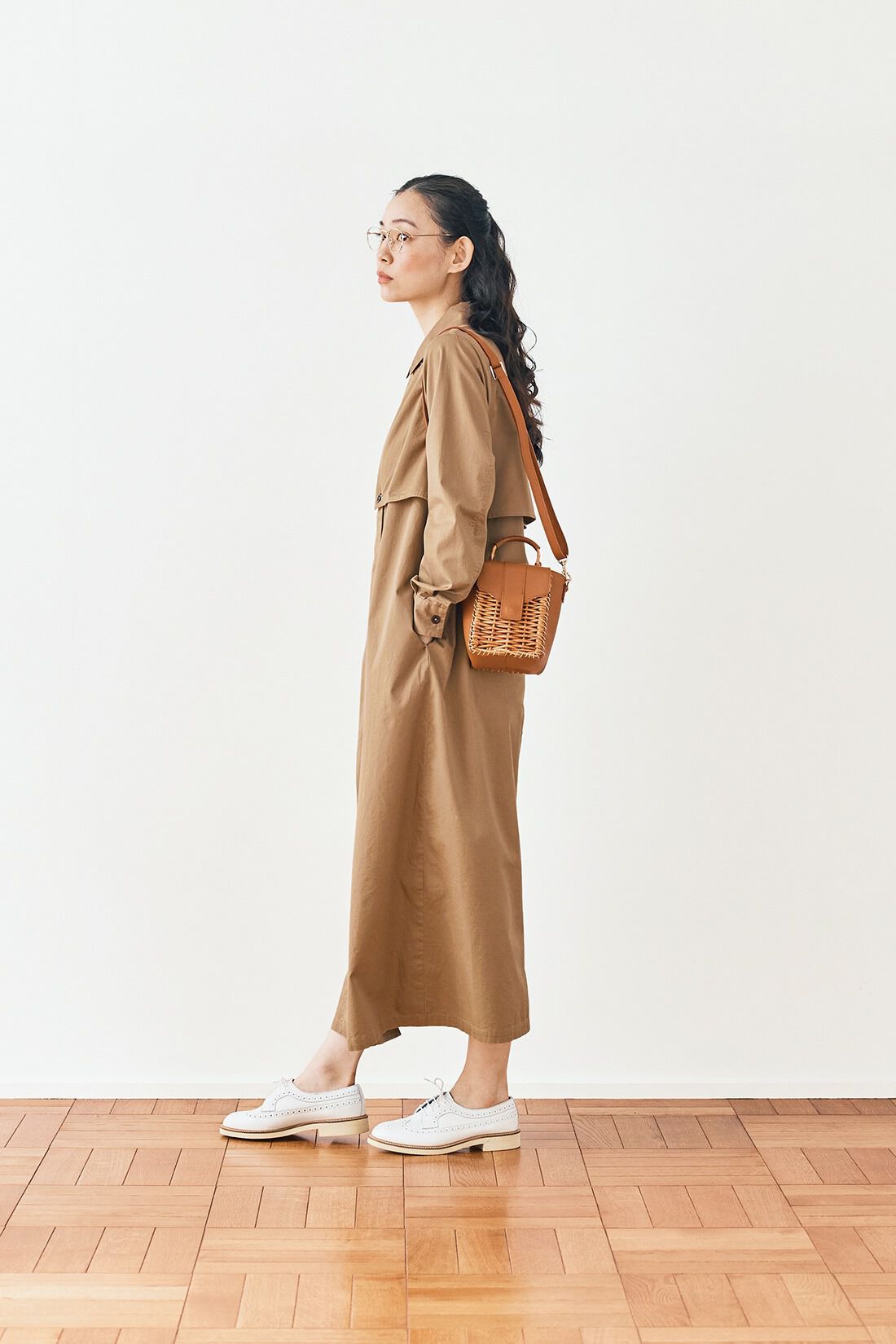 and myera［アンドマイラ］|and myera トレンチコートワンピース〈ベージュ〉
