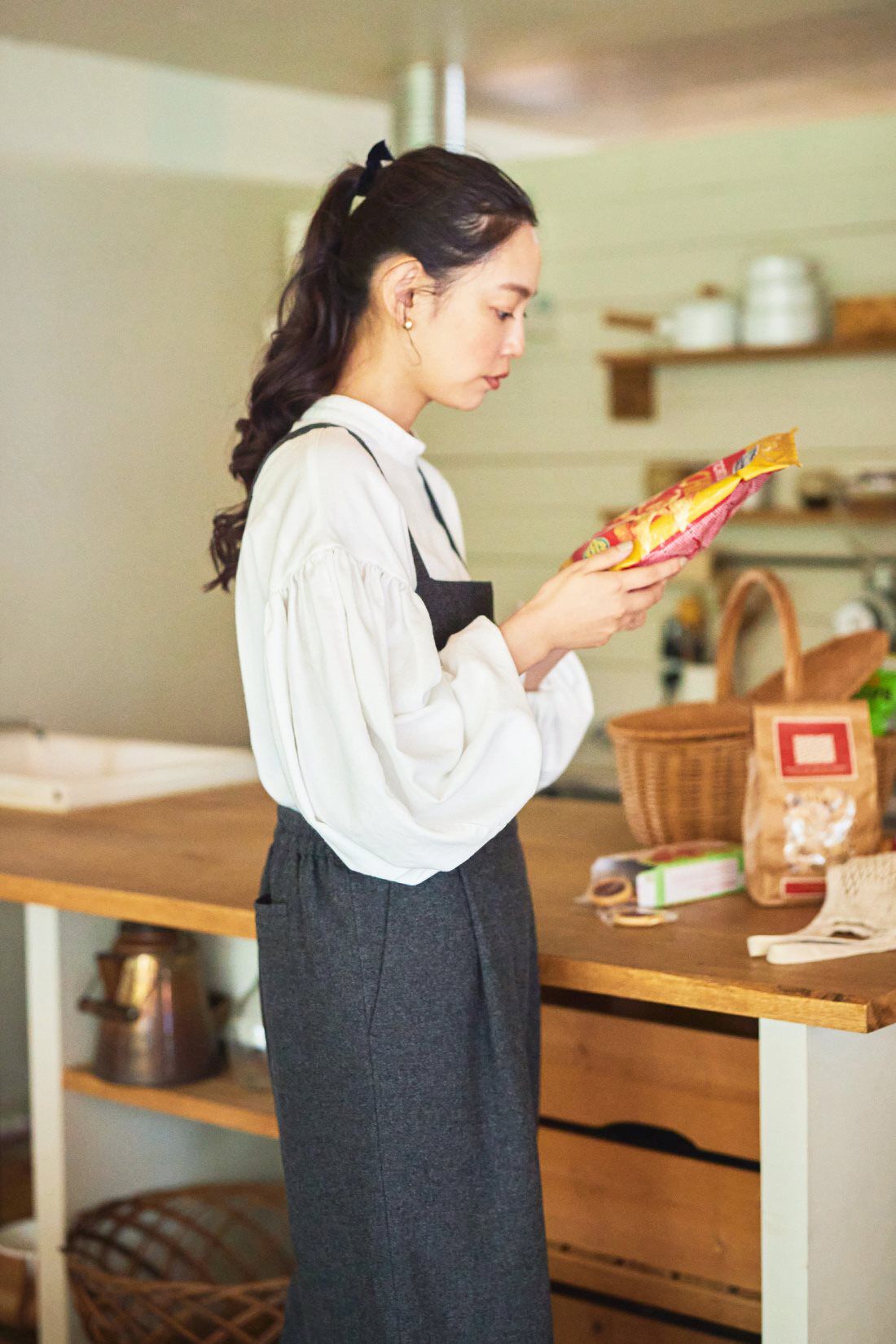 and myera|and myera ボリュームスリーブトップス〈白〉