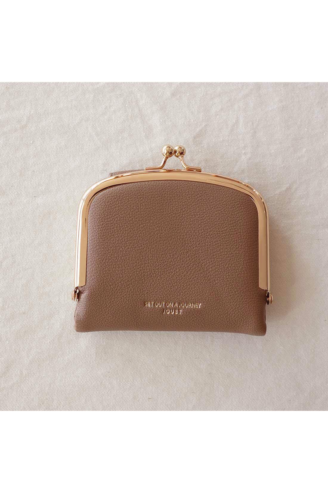 SYRUP. [シロップ．]|【WEB限定】シボ合皮がま口財布【シロップ．バスケット】|1.モカ