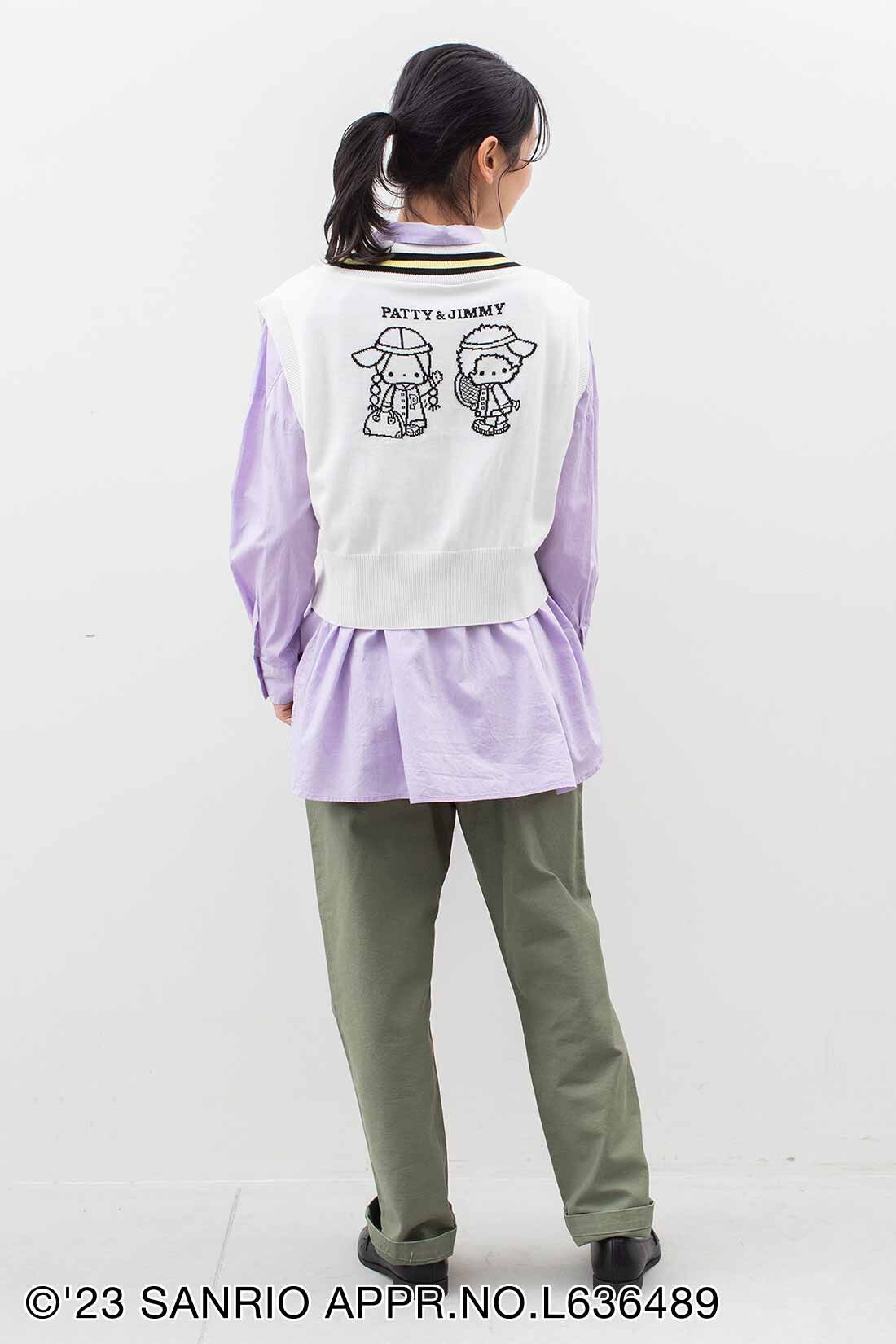シロップ．|サンリオキャラクターコラボ テニスプレイヤー気分のニットベスト〈パティ＆ジミー〉