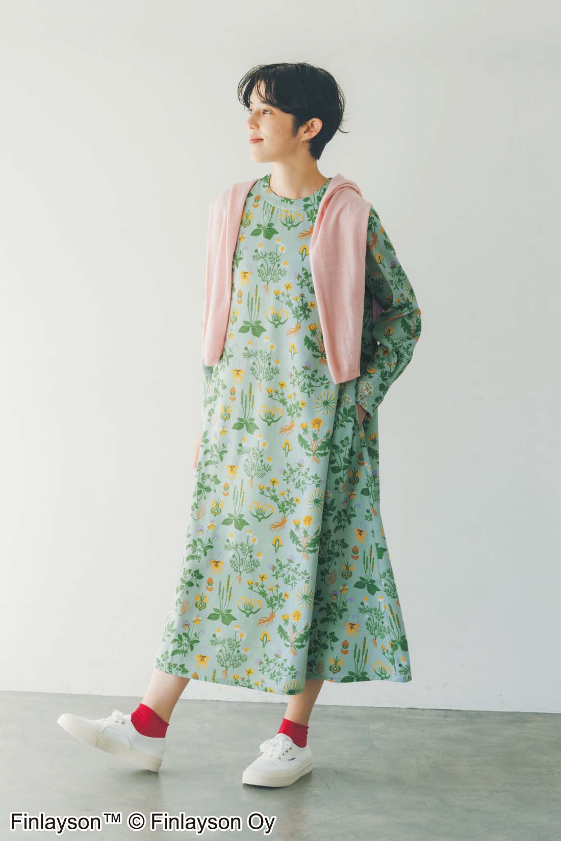 SYRUP. [シロップ．]|フィンレイソン　ふんわりロングワンピース〈ロードット〉|両サイドに便利なポケット付き。