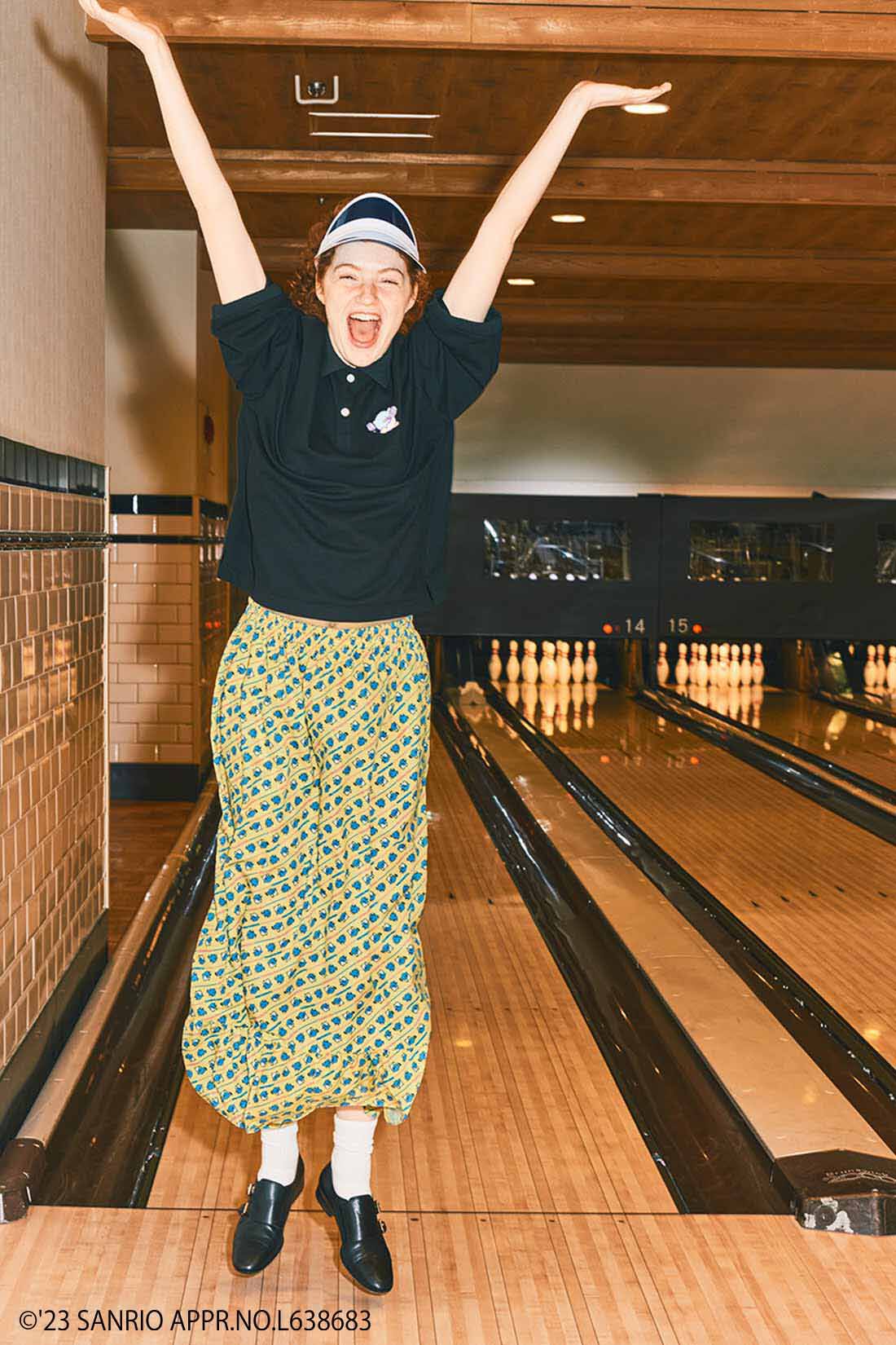 シロップ．|サンリオ　刺しゅうポロシャツ〈タキシードサム〉のコーディネート