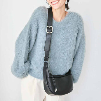 DRECO by IEDIT | あぜシャギーＶニット〈ブルー〉ＩＥ