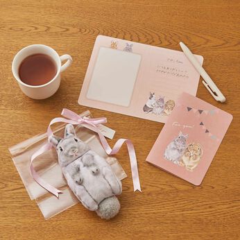 YOU＋MORE！［ユーモア］ | 動物たちメッセージカード 2枚セット〈うさぎ〉