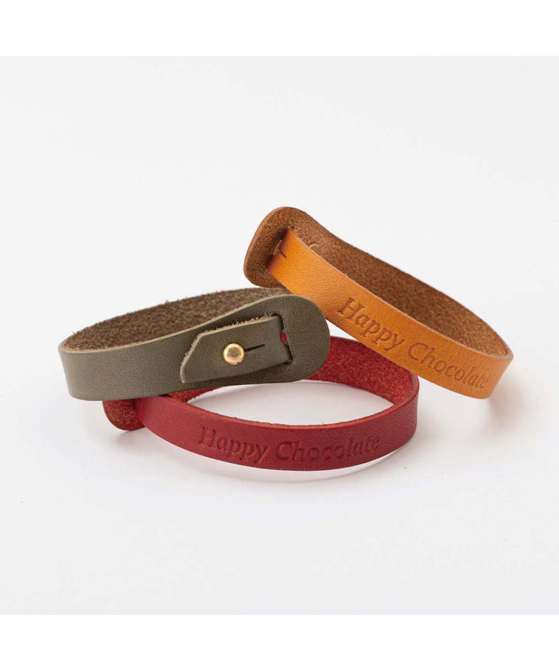 幸福のチョコレート|【バレンタイン便】チョコの未来をみんなで応援する カカオ色の本革ブレスレット
