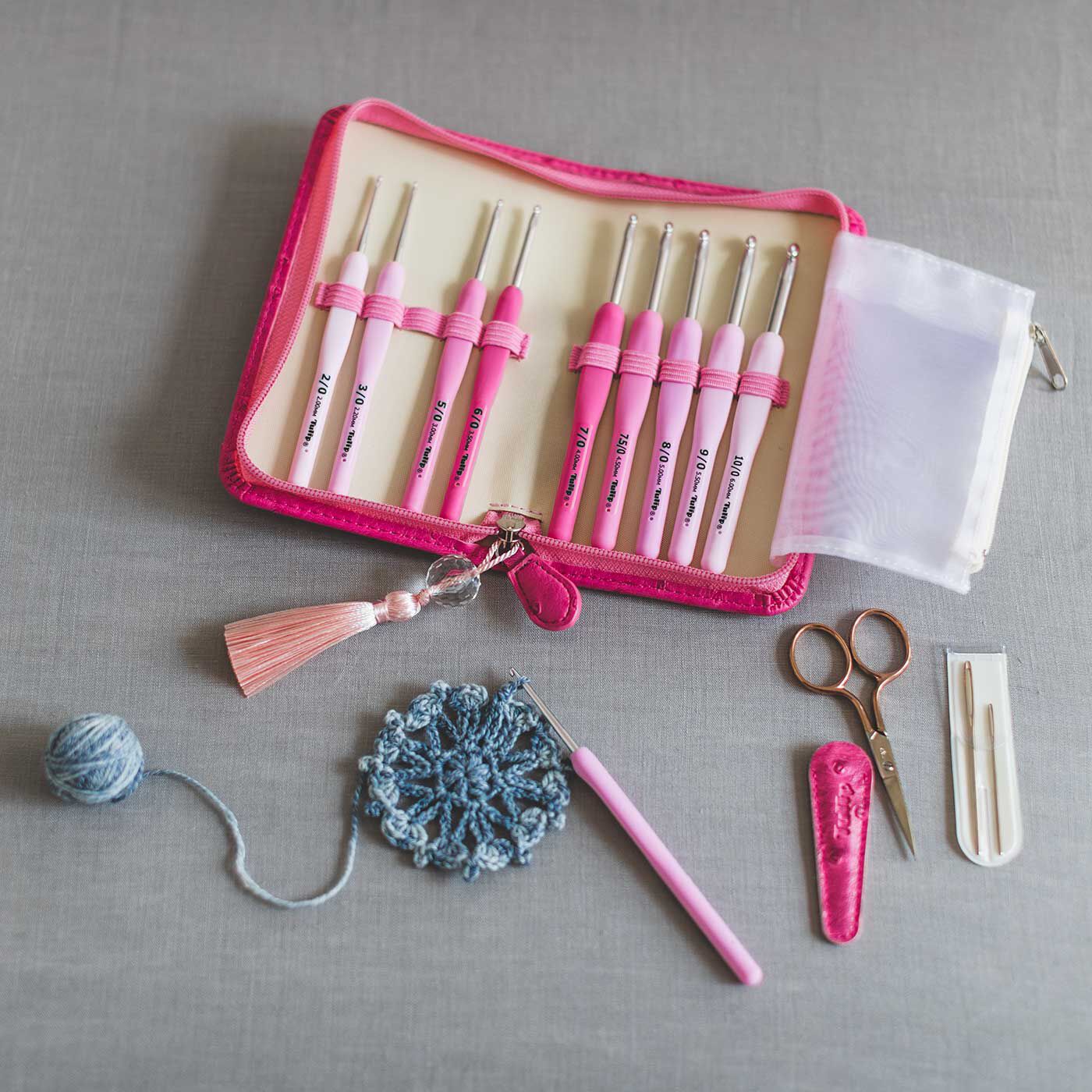 Couturier special|エティモ ロゼ　クッショングリップ付き かぎ針セット〈フレンチピンクグラデーション〉