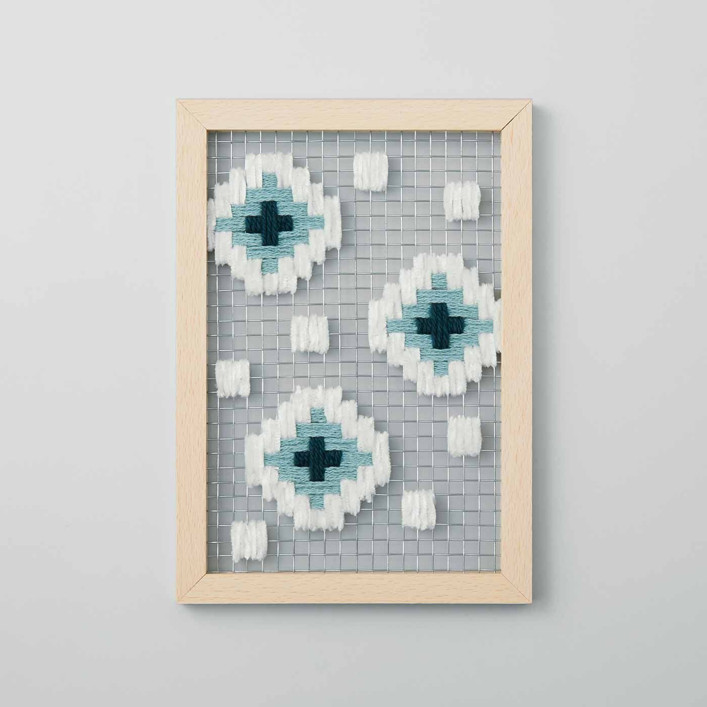 SeeMONO|メッシュに表情豊かな糸を織り込む ウィービングフレームキットの会|SNOWFLAKE