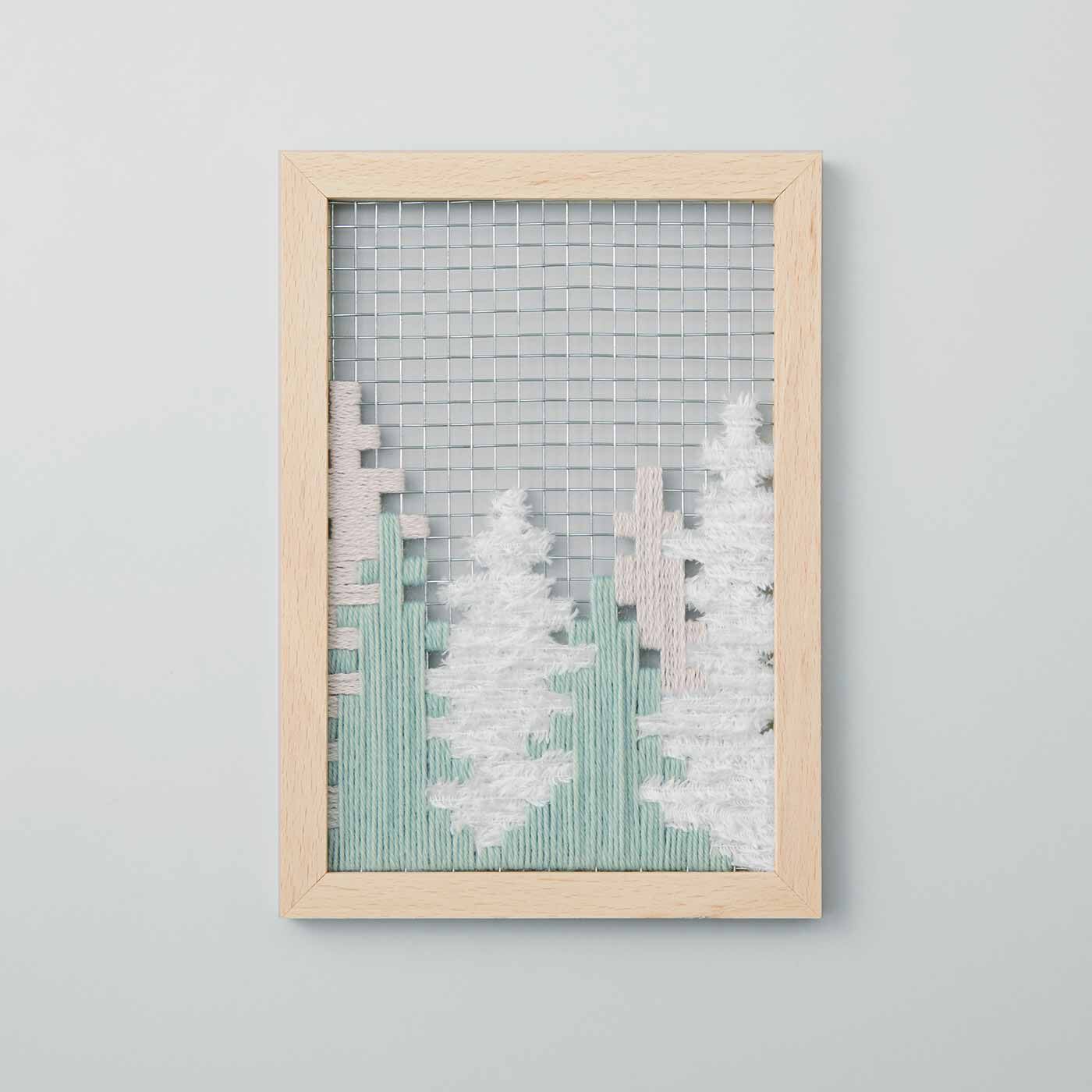 SeeMONO|メッシュに表情豊かな糸を織り込む ウィービングフレームキットの会|FOREST