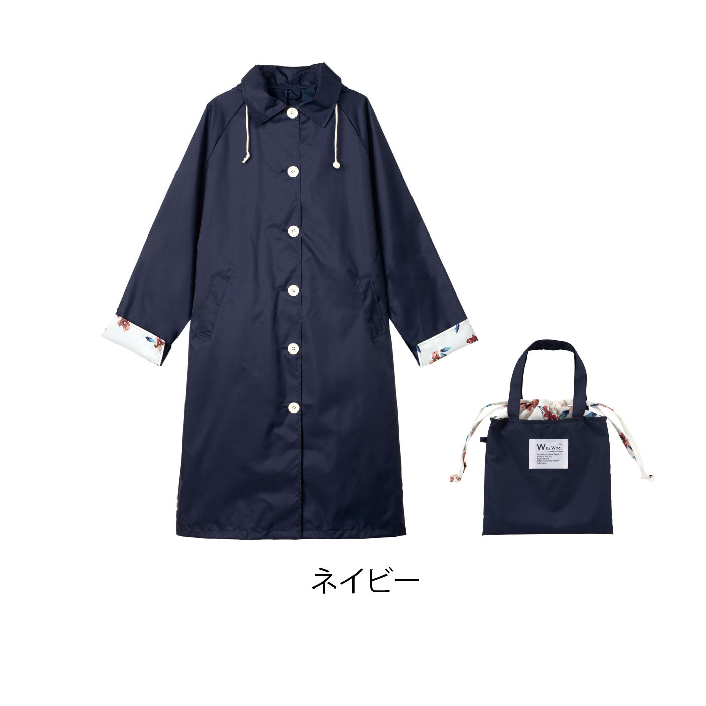 FELISSIMO PARTNERS|Ｗｐｃ.　内側生地もかわいい　ラグランスリーブレインコート