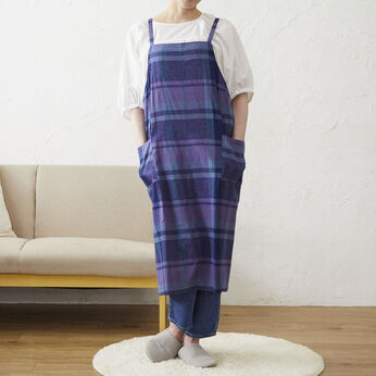 FELISSIMO PARTNERS | かぶるだけ リネンコットン クロスエプロン