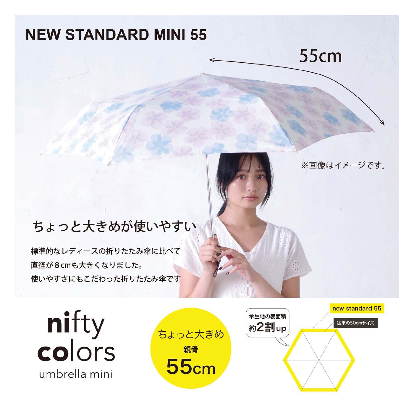 FELISSIMO PARTNERS|ちょっと大きめ折りたたみ雨傘　フラワーパイピング