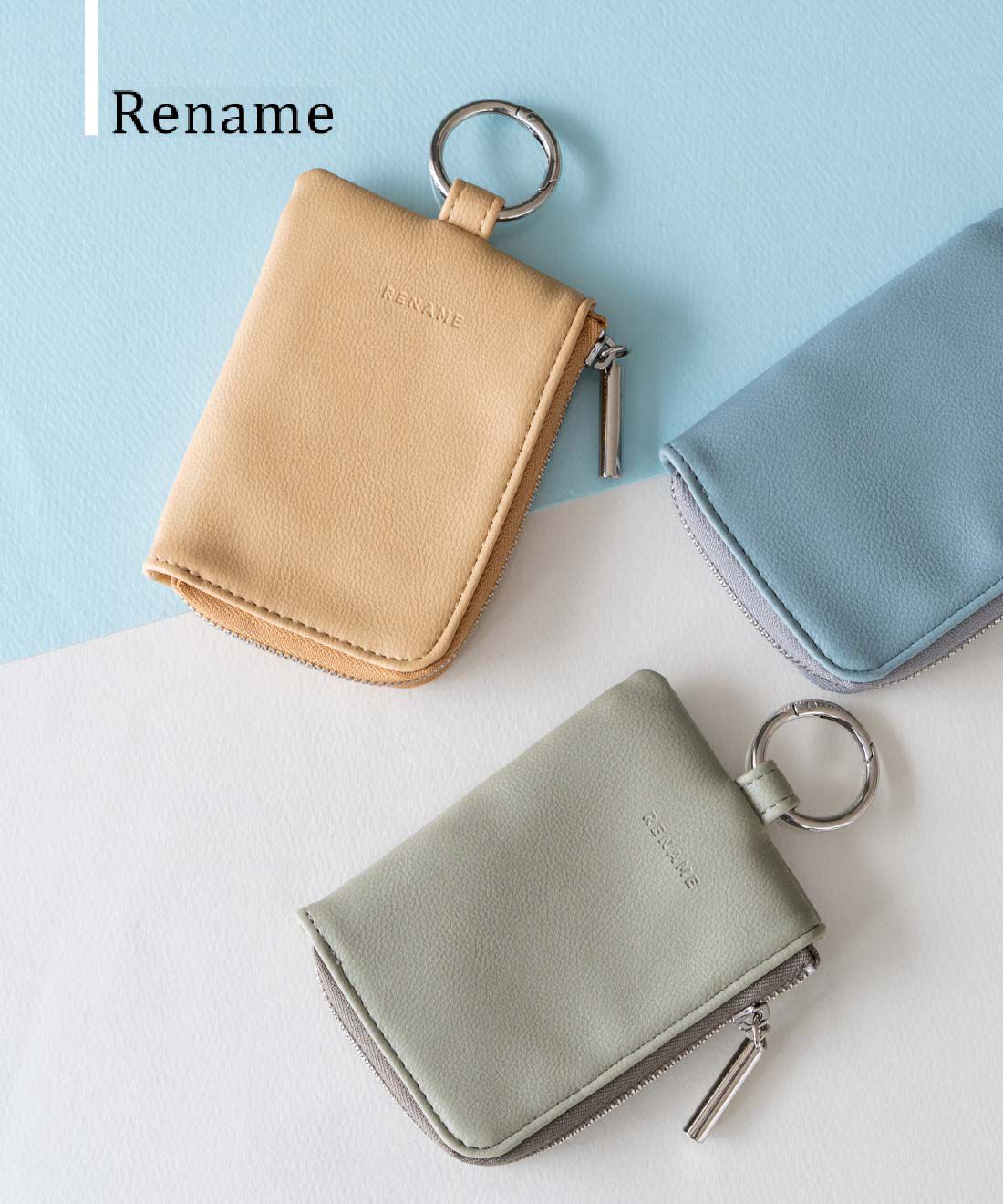 FELISSIMO PARTNERS|Ｒｅｎａｍｅ　カラビナ付きで便利なマルチコインケース