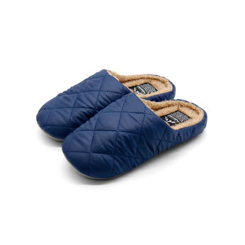 FELISSIMO PARTNERS | フースシュラフ　巾袋付きスリッパ〈ネイビー〉
