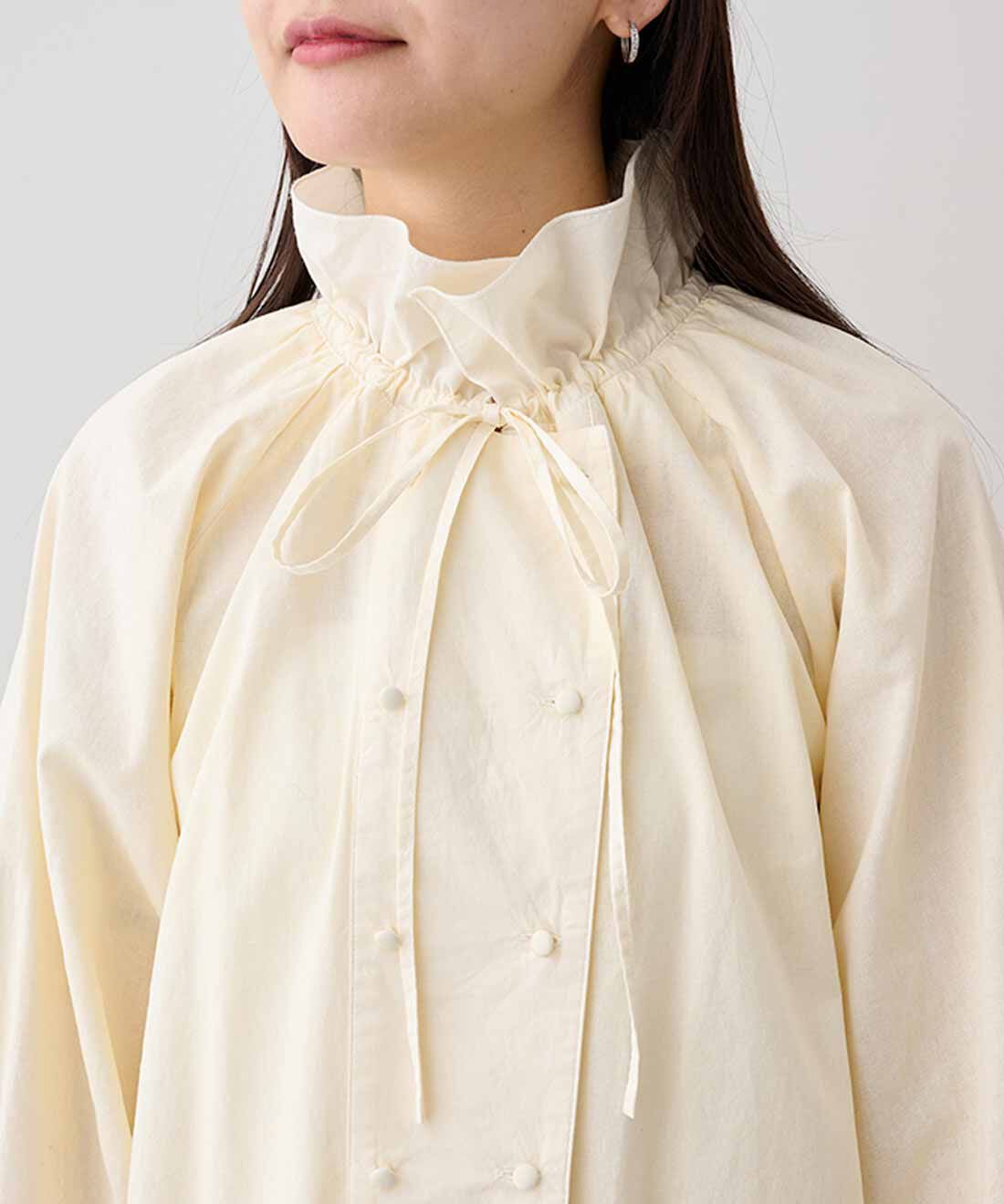 MEDE19F|MEDE19F　ヴィンテージライクな製品染めネグリジェワンピース〈クリーム〉