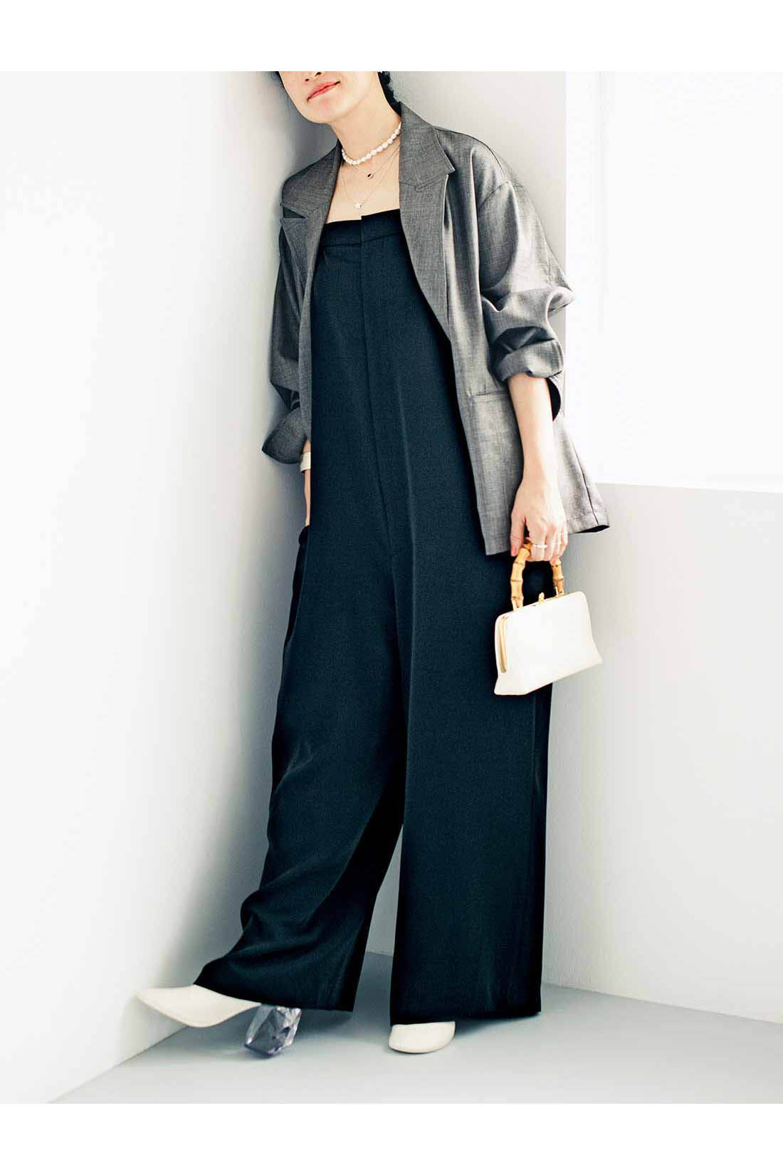 MEDE19F|MEDE19F　高山都さんコラボ ドレスライクオールインワン〈ブラック〉