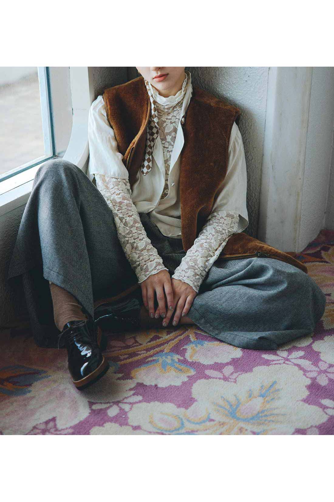 MEDE19F [メデ・ジュウキュウ]|MEDE19F　レースハイネックトップス