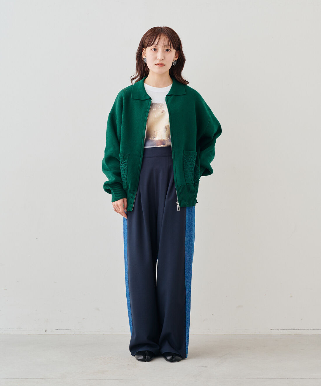 MEDE19F [メデ・ジュウキュウ]|ドッキングマリンパンツ〈ネイビー〉のコーディネート