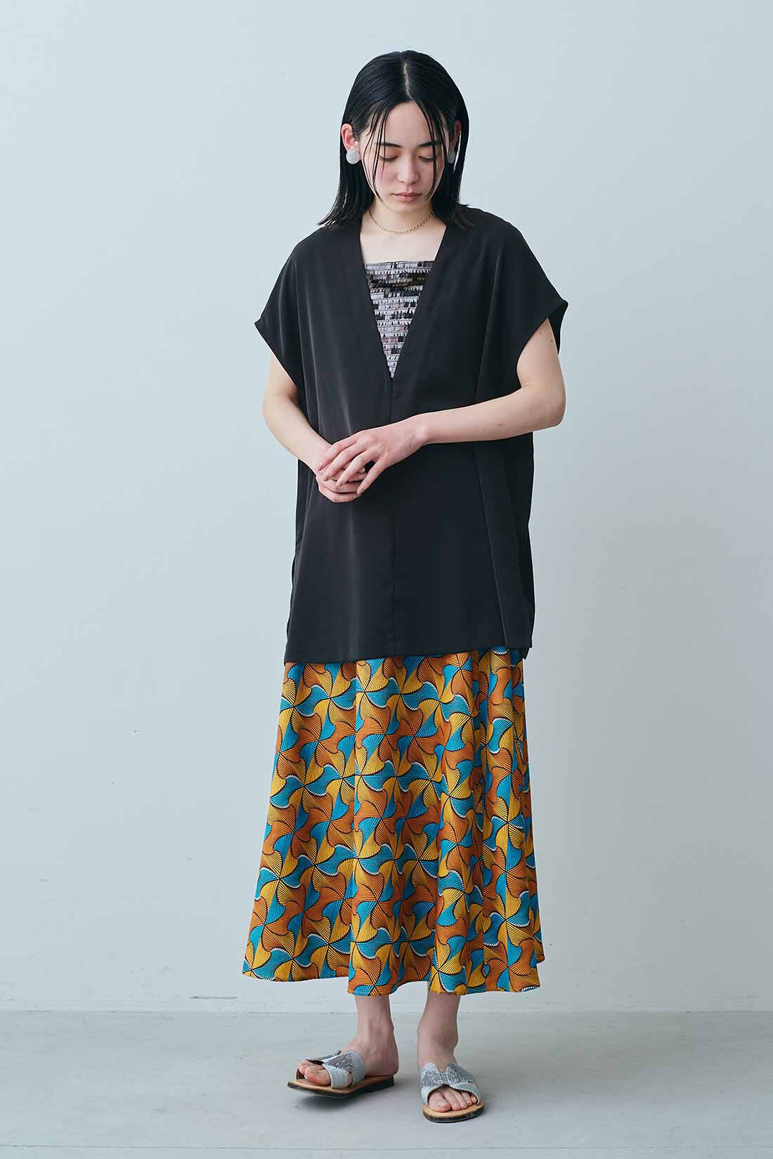 MEDE19F|MEDE19F　アフリカンプリント柄スカート