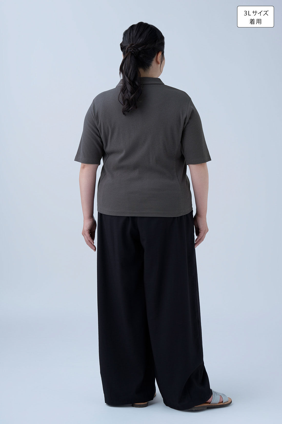 MEDE19F|ベアテレコカットソーシャツのコーディネート|身長：160cm バスト：113cm ウエスト：90cm ヒップ：115cm 太ももまわり：63cm