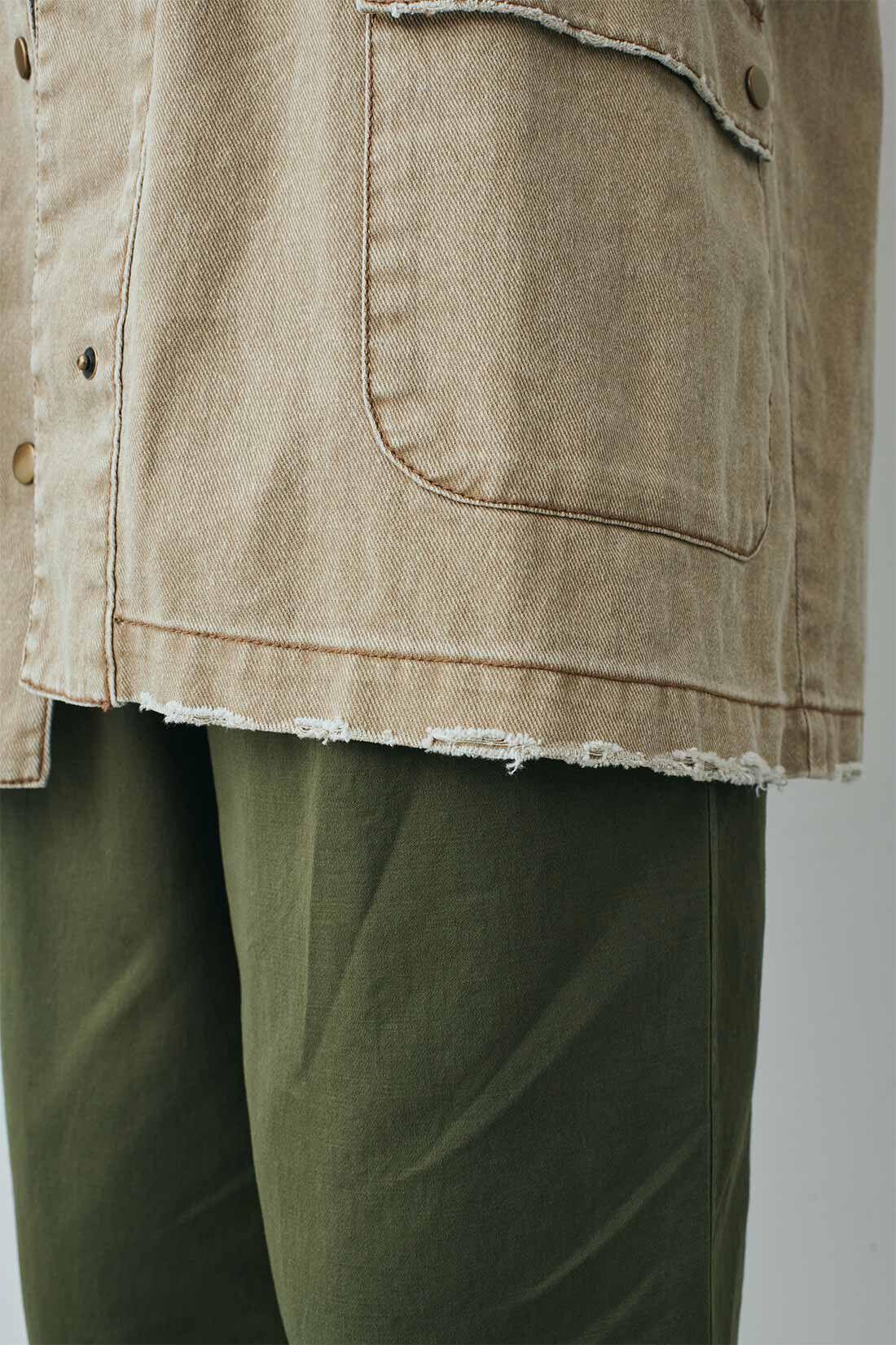 MEDE19F|MEDE19F　古着屋でみつけたような オーバーサイズデニムワークジャケット〈サンドブラウン〉