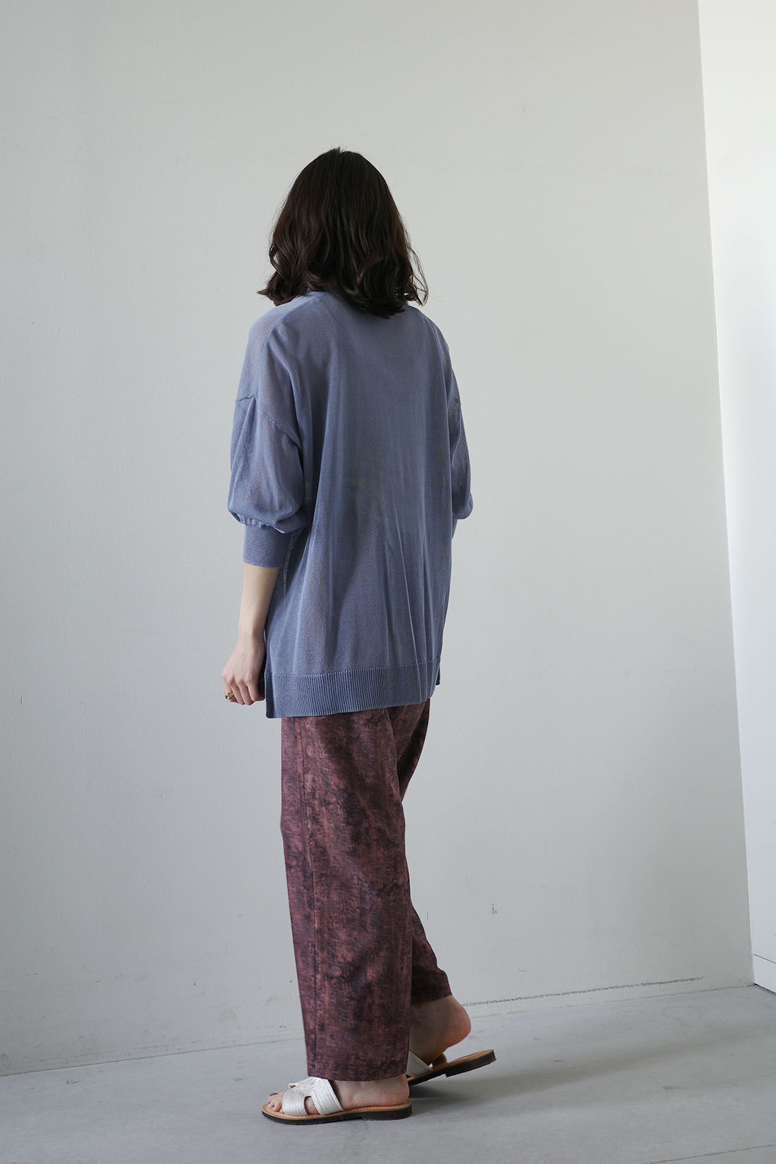 MEDE19F [メデ・ジュウキュウ]|接触冷感素材 シアーニットカーディガンのコーディネート