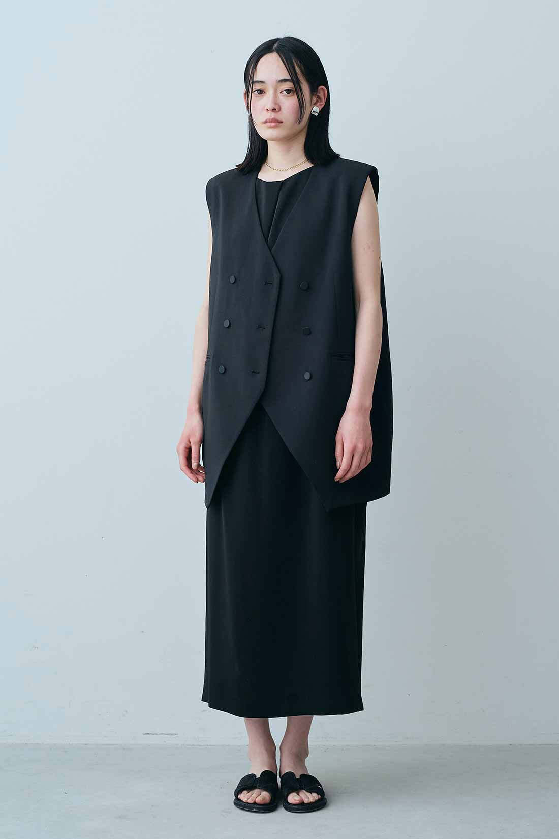 MEDE19F [メデ・ジュウキュウ]|MEDE19F　高山都さんコラボ レイヤードワンピースセット〈ブラック〉