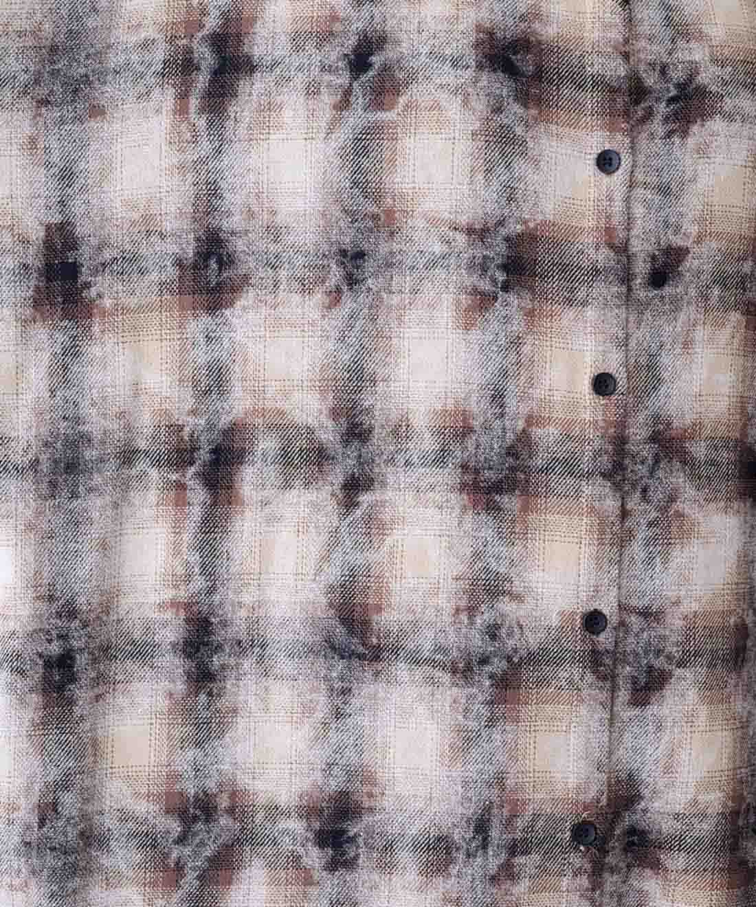 MEDE19F|MEDE19F　レースコンビのヘイジーチェックワンピース〈ブラウン〉