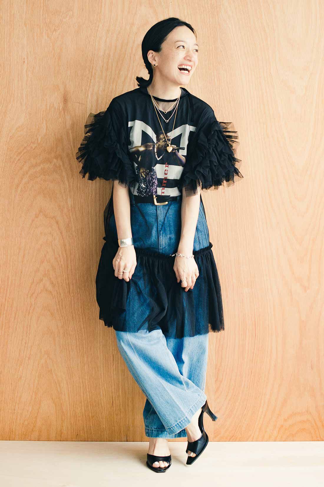 MEDE19F [メデ・ジュウキュウ]|MEDE19F　高山都さんコラボ レイヤードワンピースセット〈ブラック〉