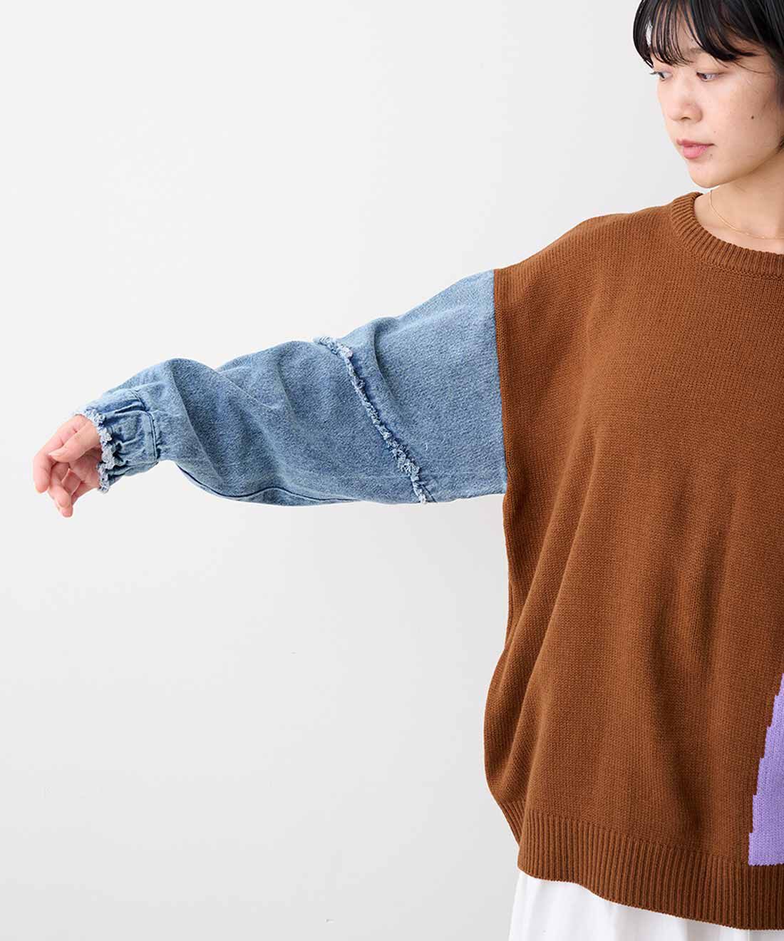 MEDE19F|MEDE19F　加工デニム スリーブコンビニットの会