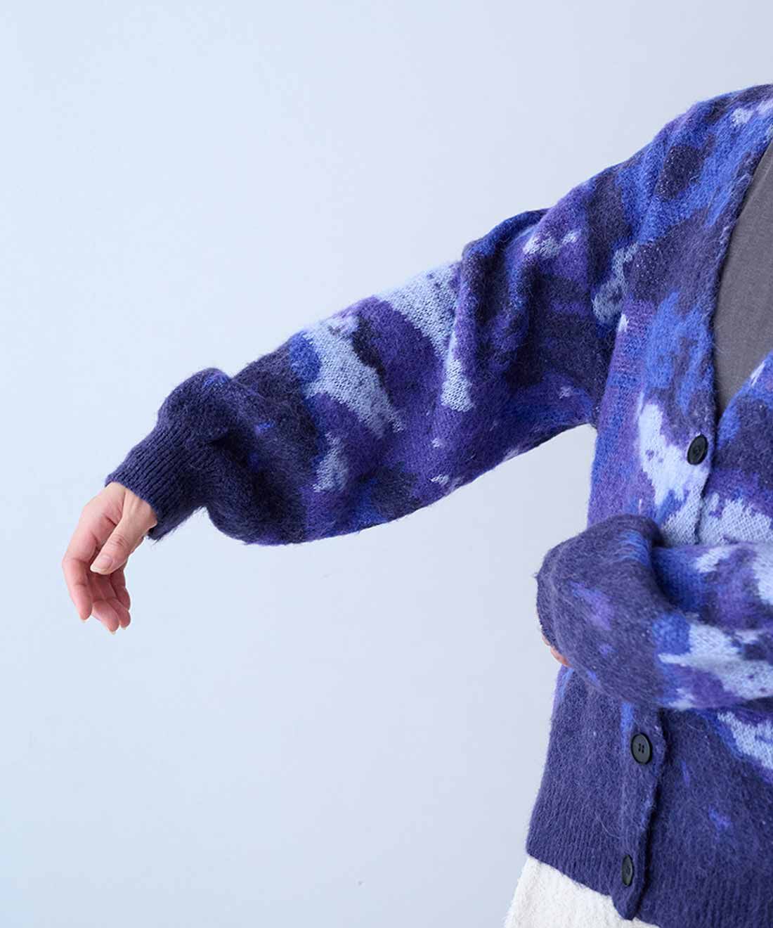 MEDE19F|MEDE19F　モヘア混のダブルジャカードカーディガン