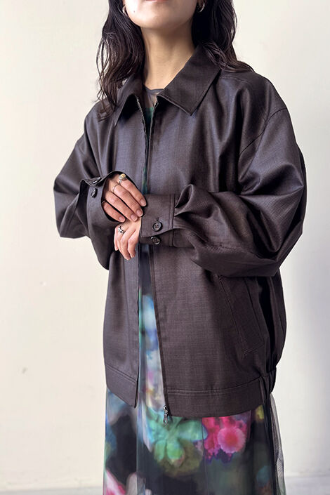 MEDE19F [メデ・ジュウキュウ]|MEDE19F 花柄プリント シアードレス〈ブラック〉のコーディネート