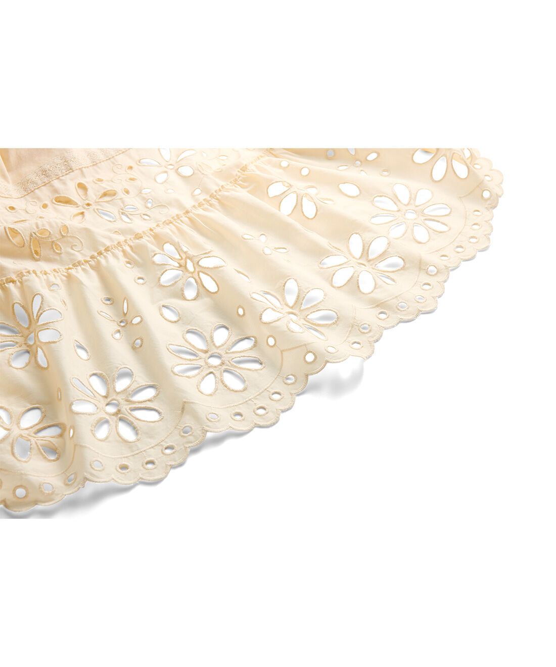 MEDE19F|MEDE19F　ヴィンテージライクな製品染めネグリジェワンピース〈クリーム〉|適度な厚みがあり素朴な風合いの綿100％素材。衿やレース部分には薄手のコットンを使用して繊細さを表現。カットワークレースもオリジナルデザインです。