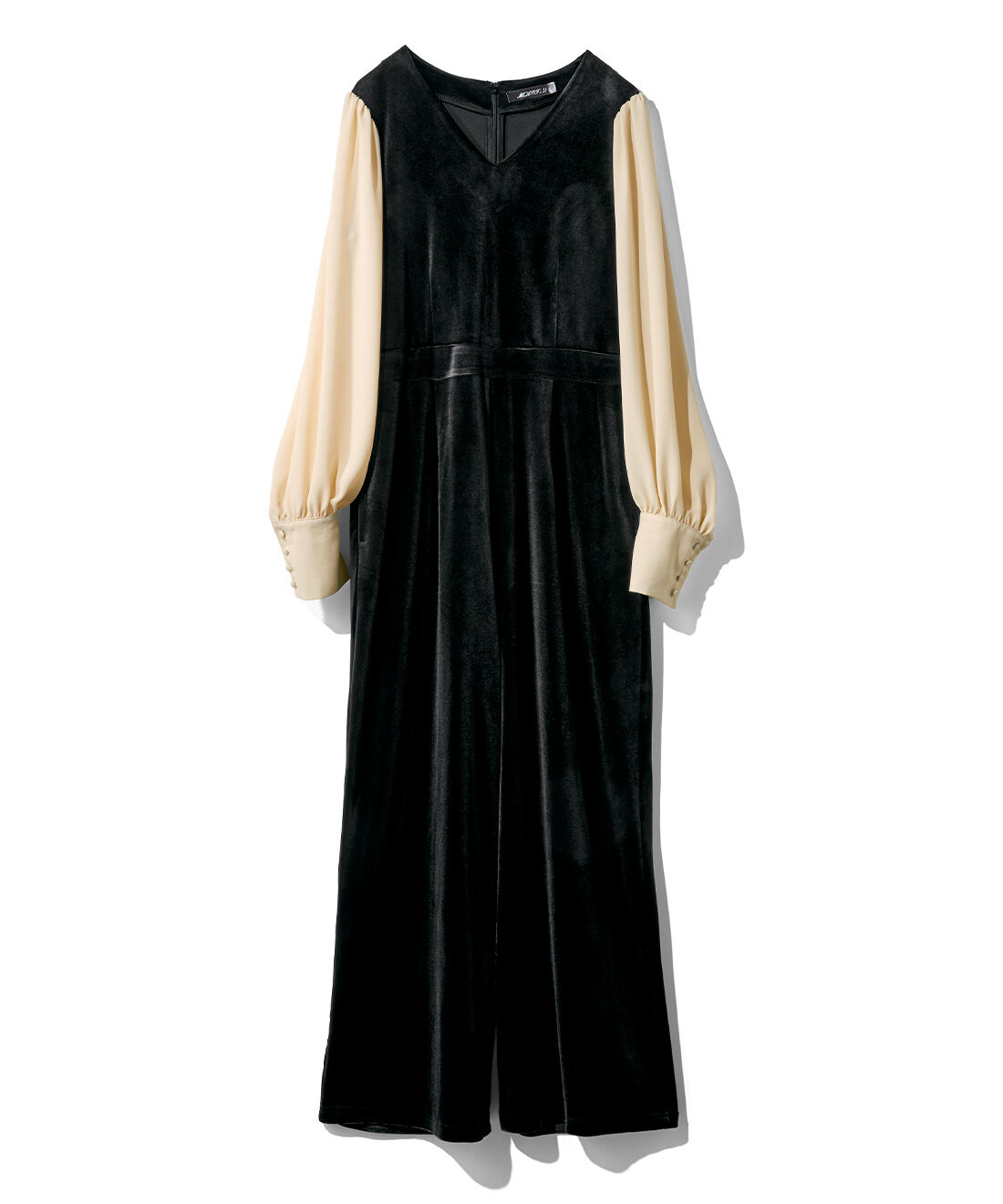 MEDE19F [メデ・ジュウキュウ]|MEDE19F 高山都さんコラボ バイカラーオールインワン〈ブラック〉