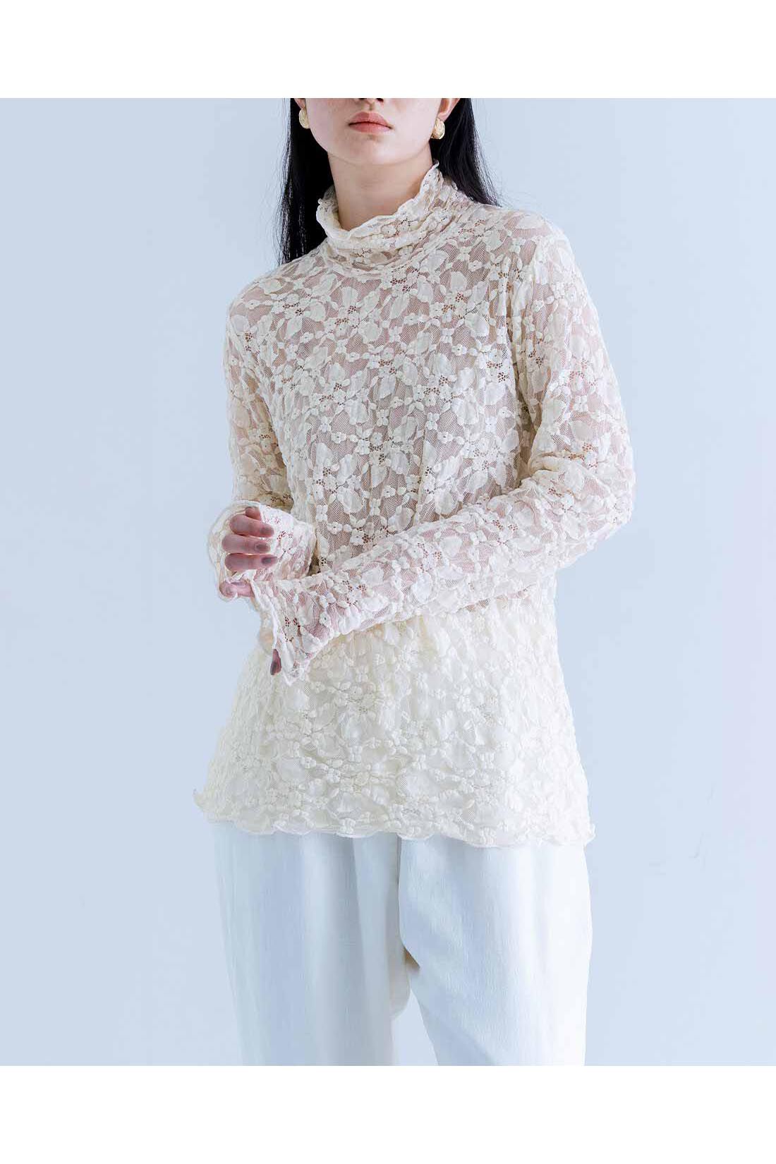 MEDE19F [メデ・ジュウキュウ]|MEDE19F　レースハイネックトップス