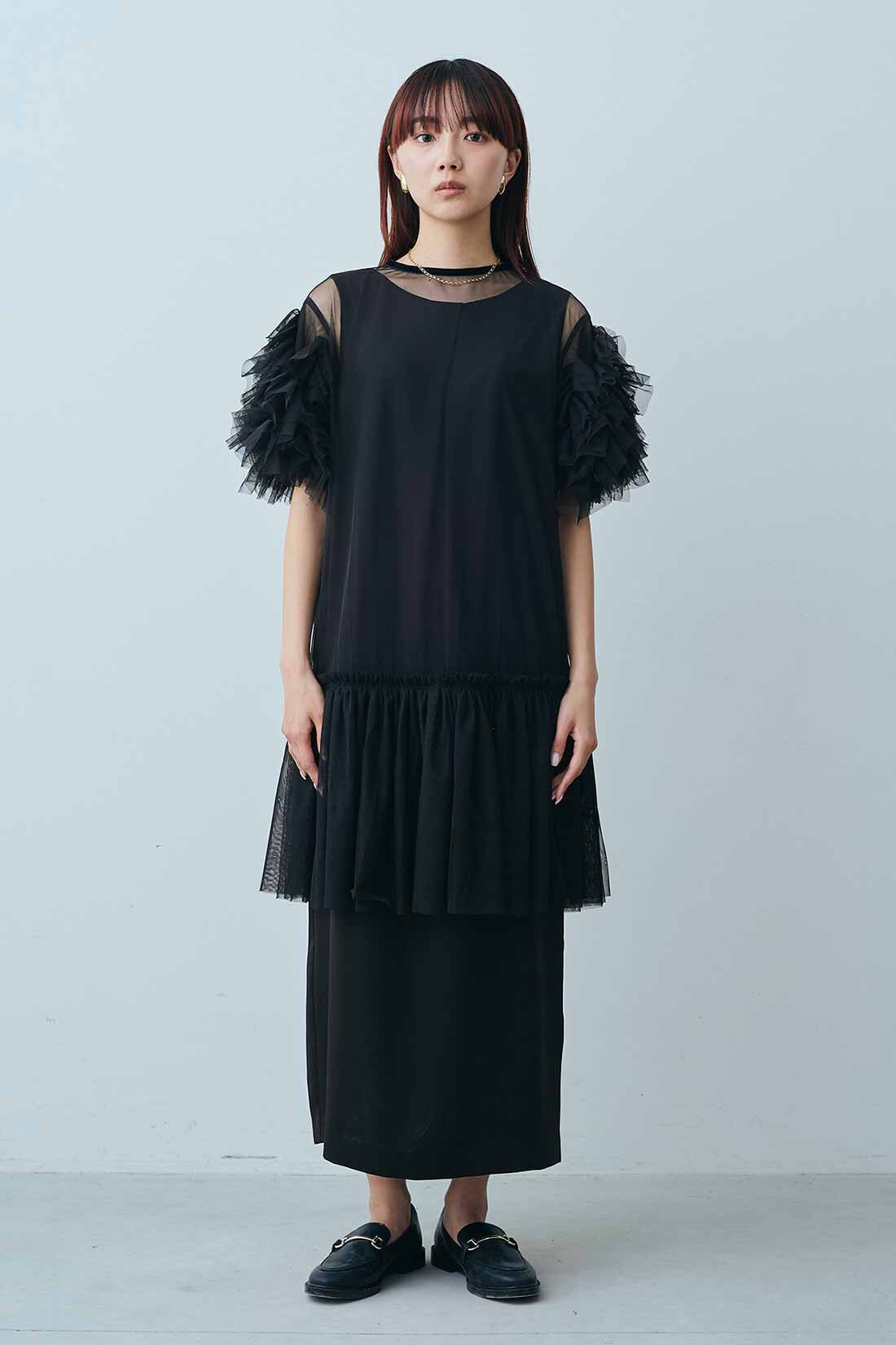MEDE19F [メデ・ジュウキュウ]|MEDE19F　高山都さんコラボ レイヤードワンピースセット〈ブラック〉
