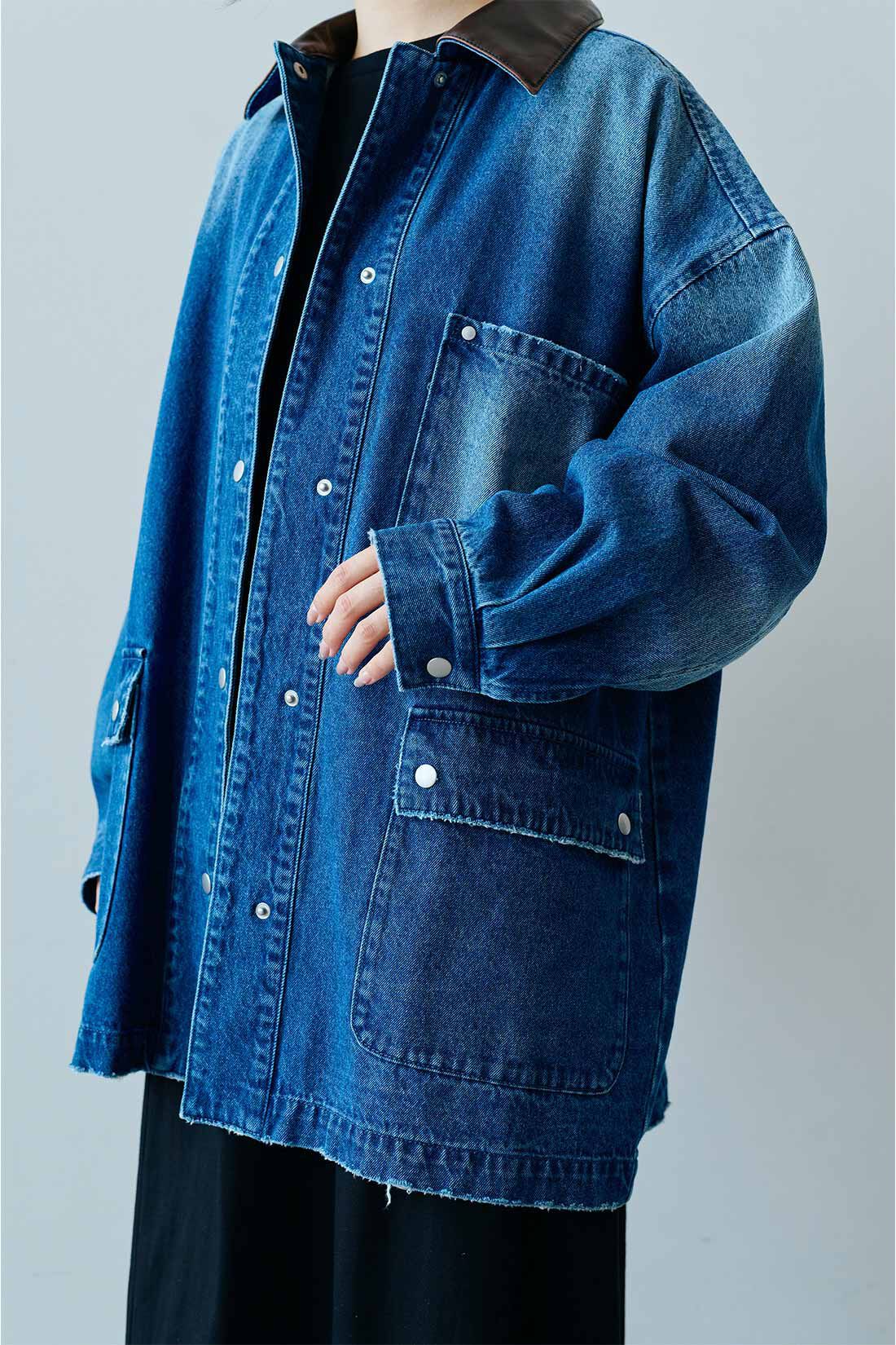 MEDE19F [メデ・ジュウキュウ]|MEDE19F　古着屋でみつけたようなデニムカバーオール〈インディゴ〉