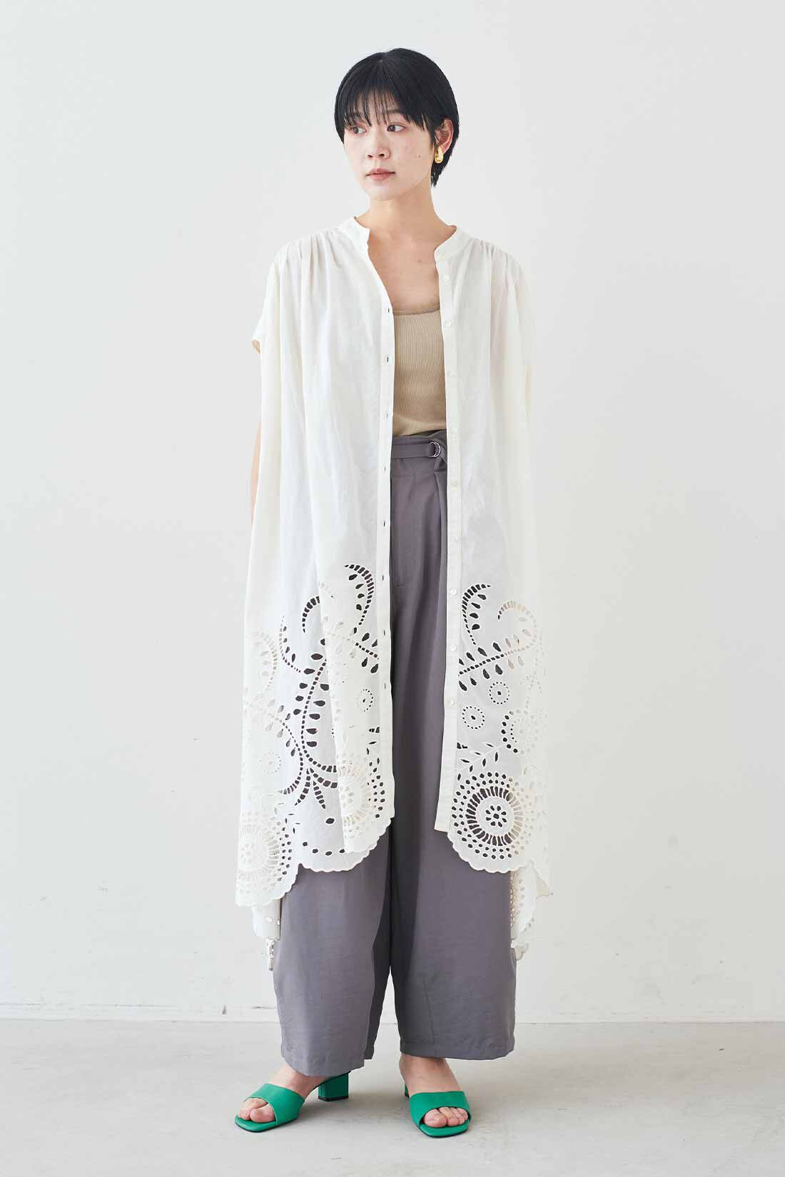 MEDE19F [メデ・ジュウキュウ]|MEDE19F　〈MADE IN INDIA COLLECTION〉シフリー刺しゅうワンピース