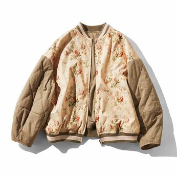 MEDE19F [メデ・ジュウキュウ] | ミュルーズモダン 中わた入りリバーシブルブルゾン〈ベージュ〉