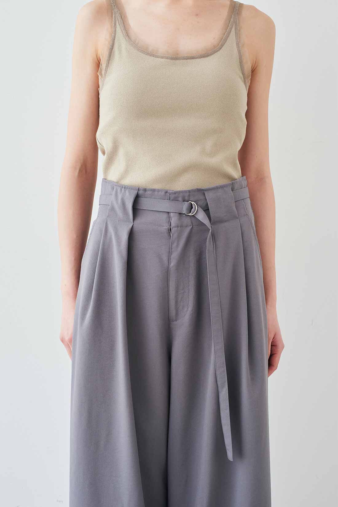 MEDE19F [メデ・ジュウキュウ]|MEDE19F　チュール遣いのカップ付きリブタンクトップ〈ホワイト〉|※お届けのカラーとは異なります。