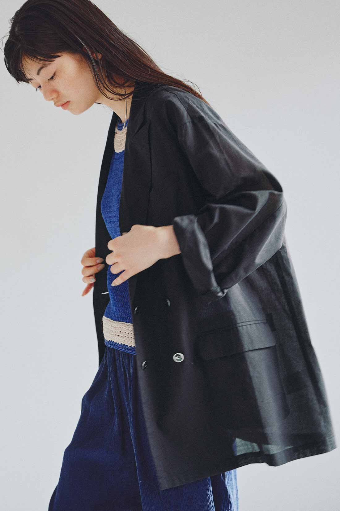 MEDE19F [メデ・ジュウキュウ]|MEDE19F　日陰をまとう リラックスダブルジャケット〈ブラック〉