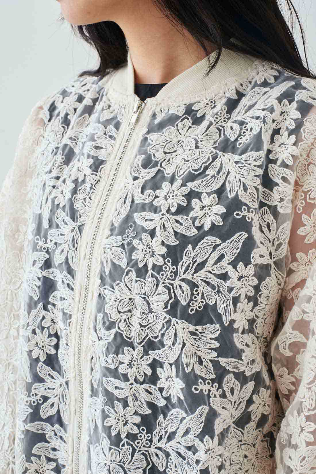 MEDE19F [メデ・ジュウキュウ]|MEDE19F　オーガンジーレースブルゾン