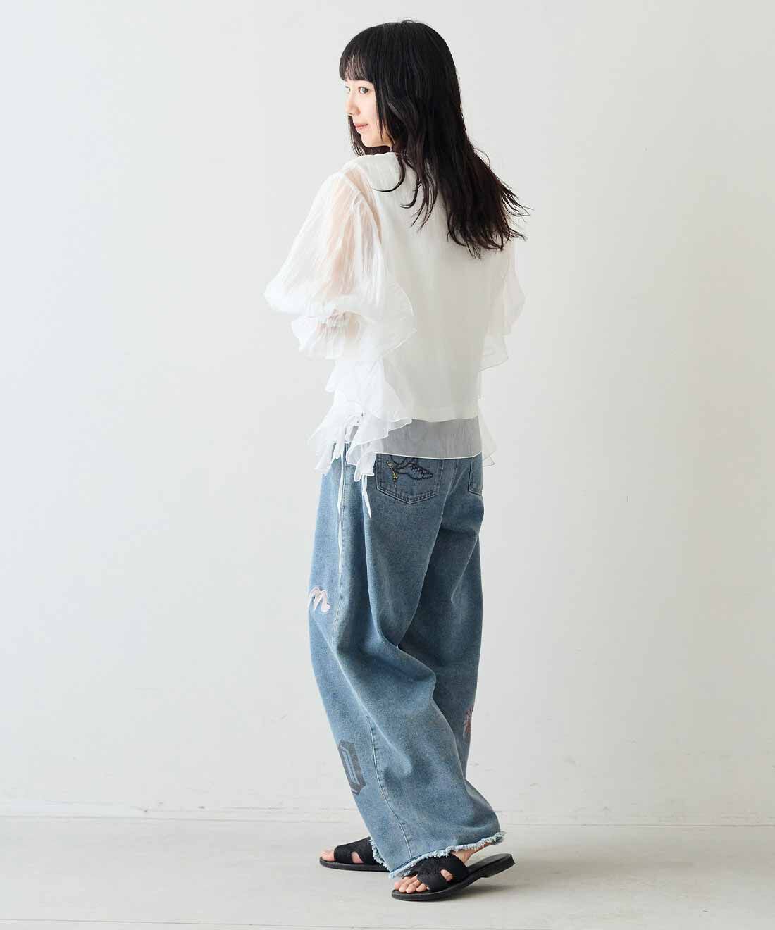 MEDE19F [メデ・ジュウキュウ]|MEDE19F たゆたうくらげのドッキングトップス|モデル身長：163cm　着用サイズ：M