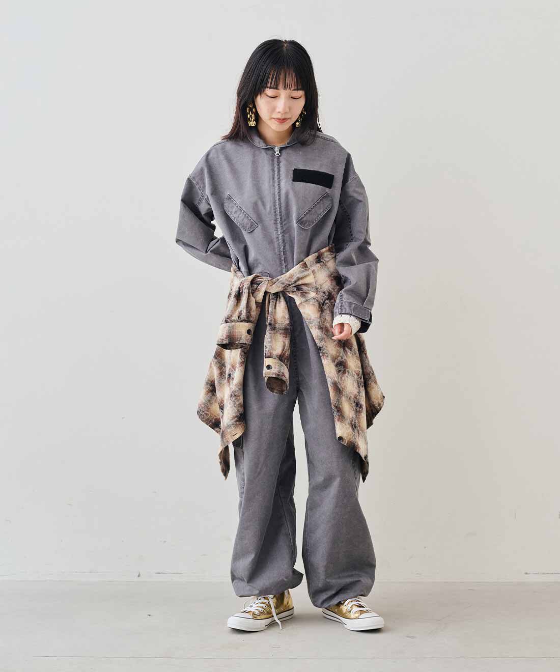 MEDE19F [メデ・ジュウキュウ]|ヘイジーチェックシャツ〈ブラウン〉のコーディネート