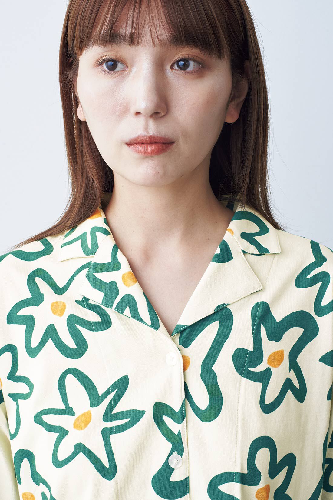 MEDE19F [メデ・ジュウキュウ]|MEDE19F　夏の花パジャマ〈アイボリー〉