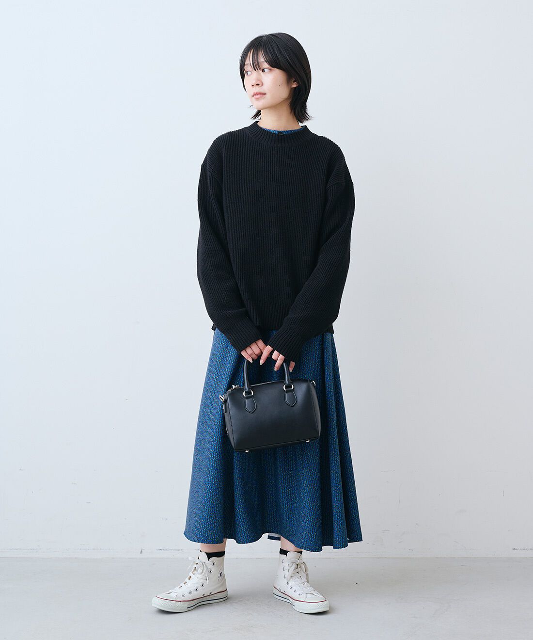 THREE FIFTY STANDARD［スリーフィフティースタンダード］|ミュルーズ モダン プリントワンピース〈ブルー〉のコーディネート