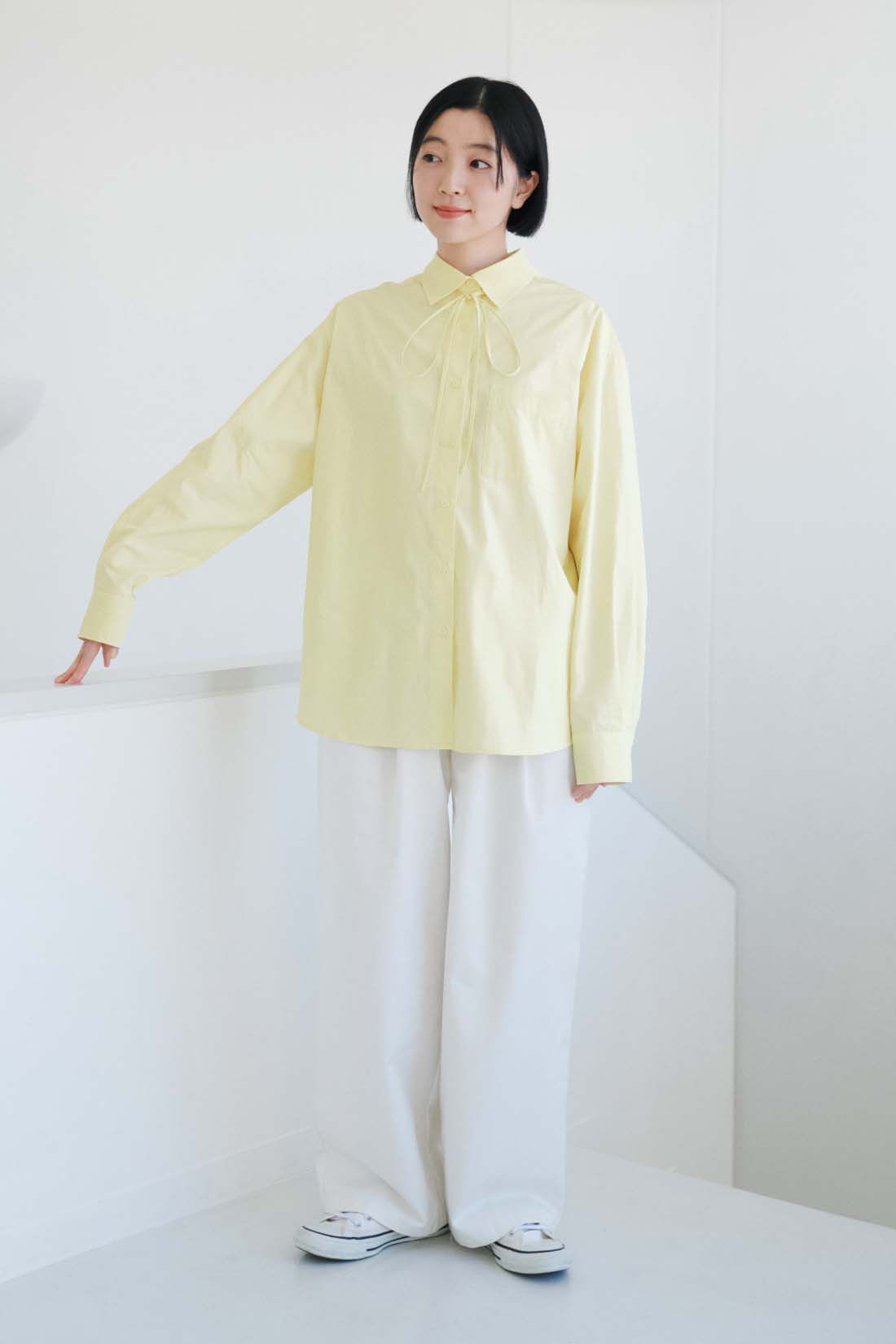THREE FIFTY STANDARD|小谷 実由さんと作った こだわりの薄黄色シャツのコーディネート