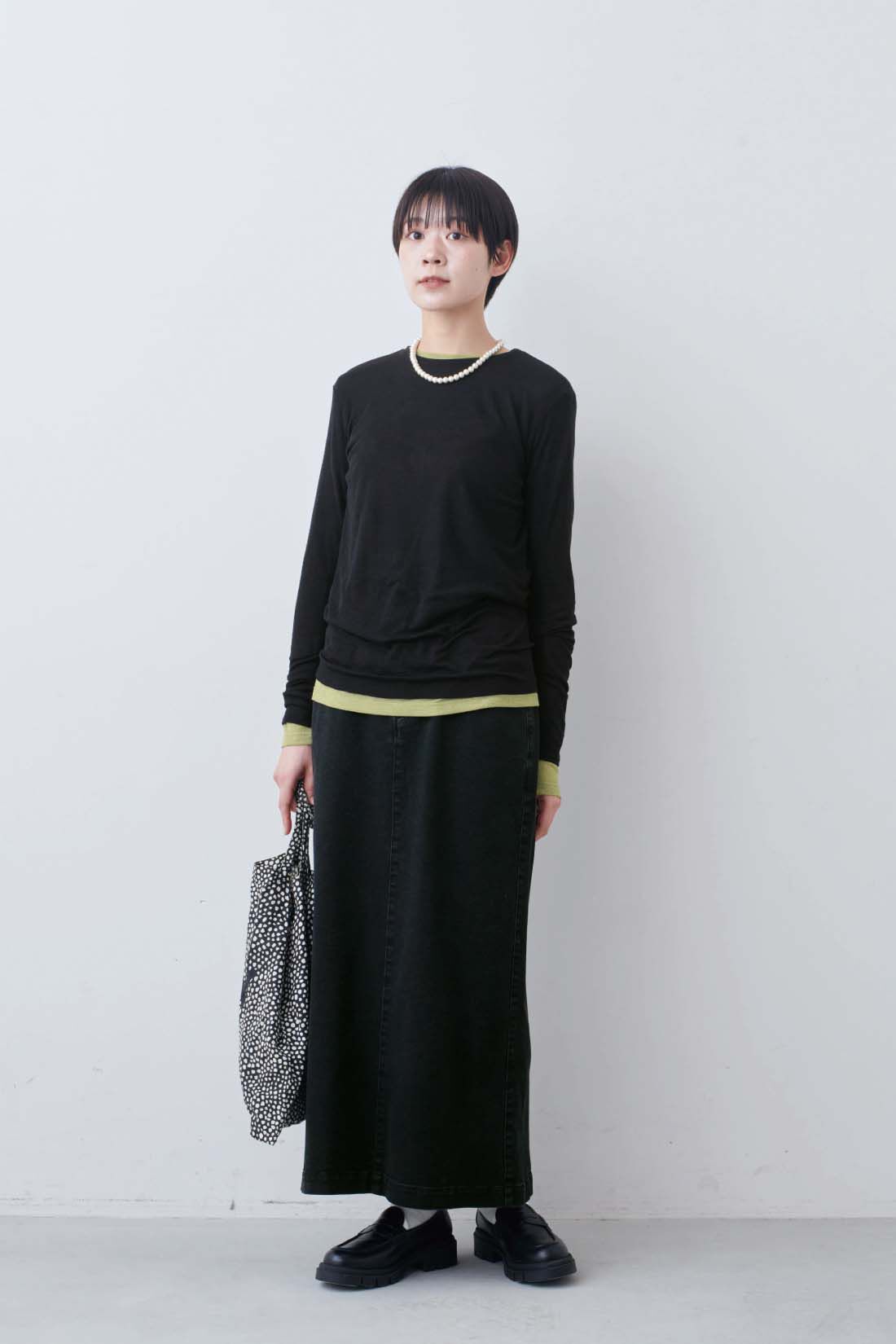 THREE FIFTY STANDARD|シアーなカットソートップスの会のコーディネート